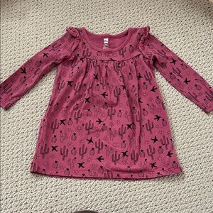 Tea Collection Pink Cactus Print Dress